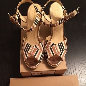 Cole Haan striped wedges